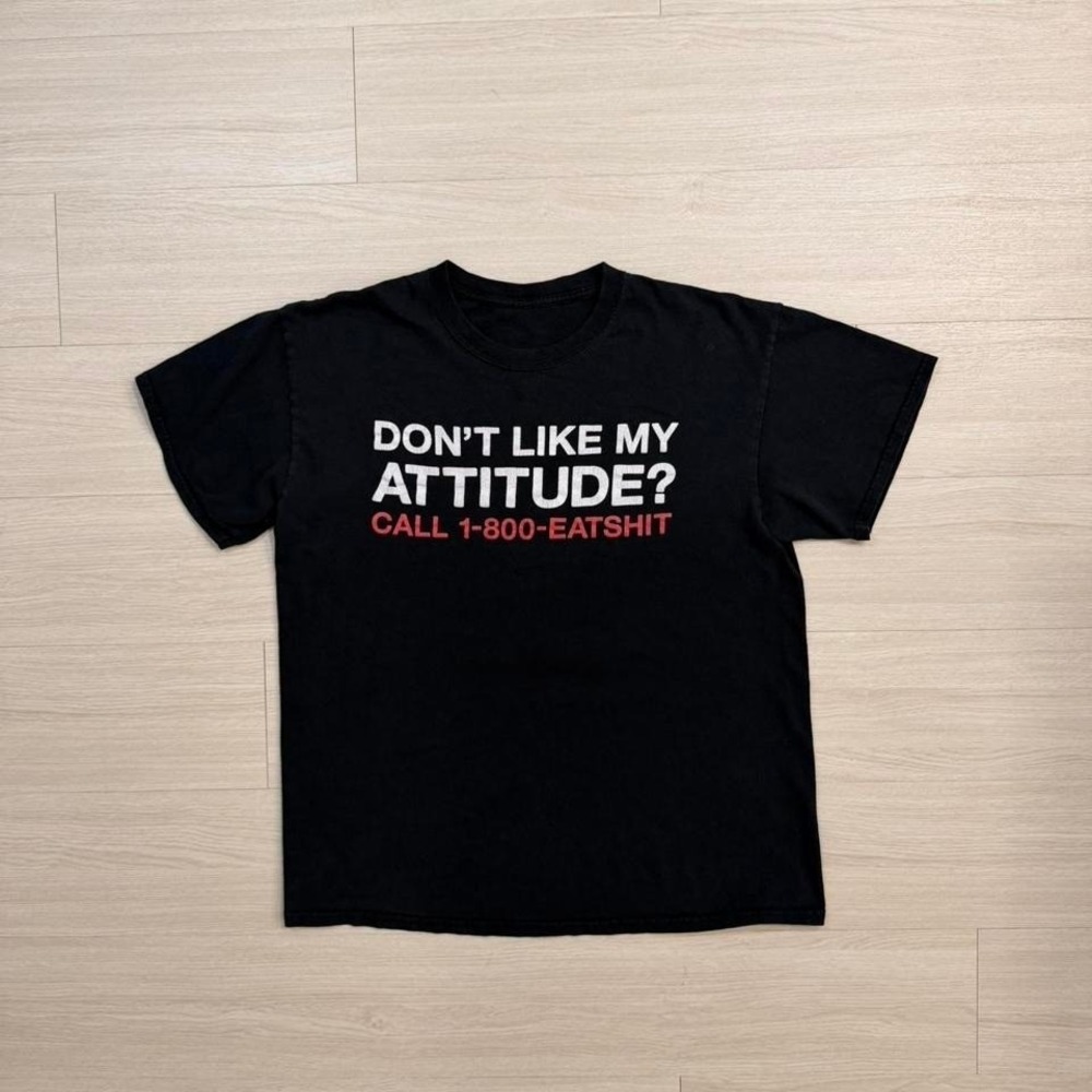 Vintage Don't Like My Attitude? Shirt Men's Size Large
